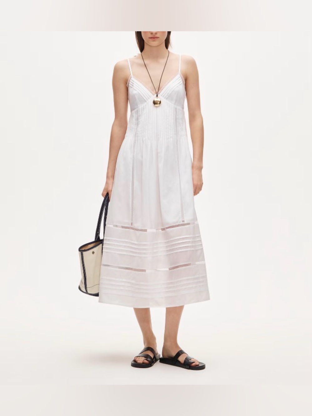 J.Crew. Milano dress in cotton voile.White.S. NWT